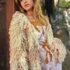 Multi Fringe Oversized Cardigan 1 Multi Fringe Oversized Cardigan -Nasty Gal Sales Store womens ivory mutli fringe oversized cardigan