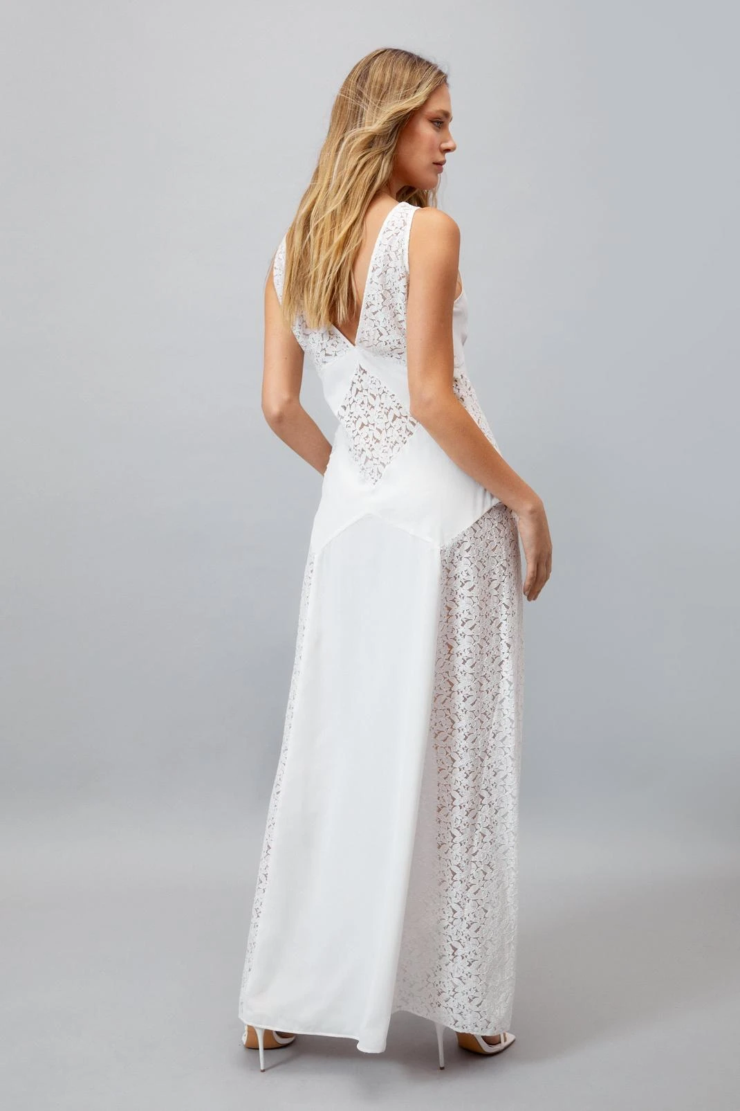 Plunge Lace Panel Maxi Dress 5 Plunge Lace Panel Maxi Dress - Image 3