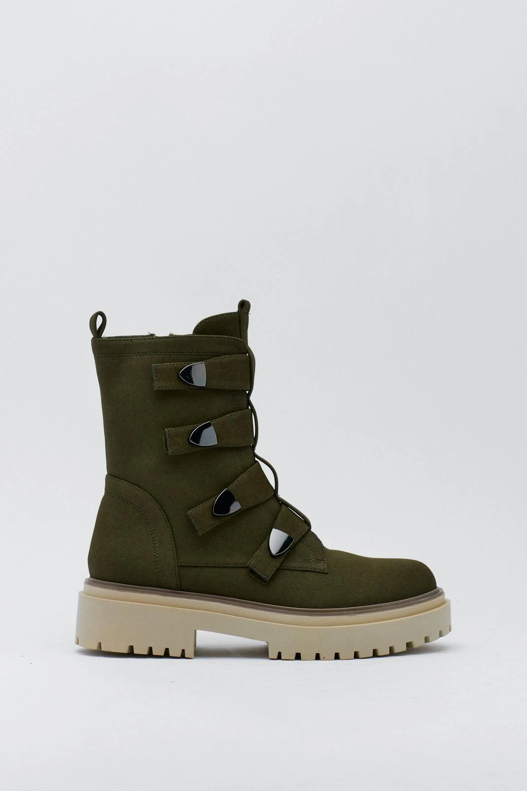 Buckle Straps Ankle Biker Boots 4 Buckle Straps Ankle Biker Boots - Image 2