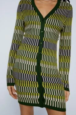 Contrast Stripe Button Up Knitted Mini Dress 13 Contrast Stripe Button Up Knitted Mini Dress -Nasty Gal Sales Store womens khaki contrast stripe button up knitted mini dress 1