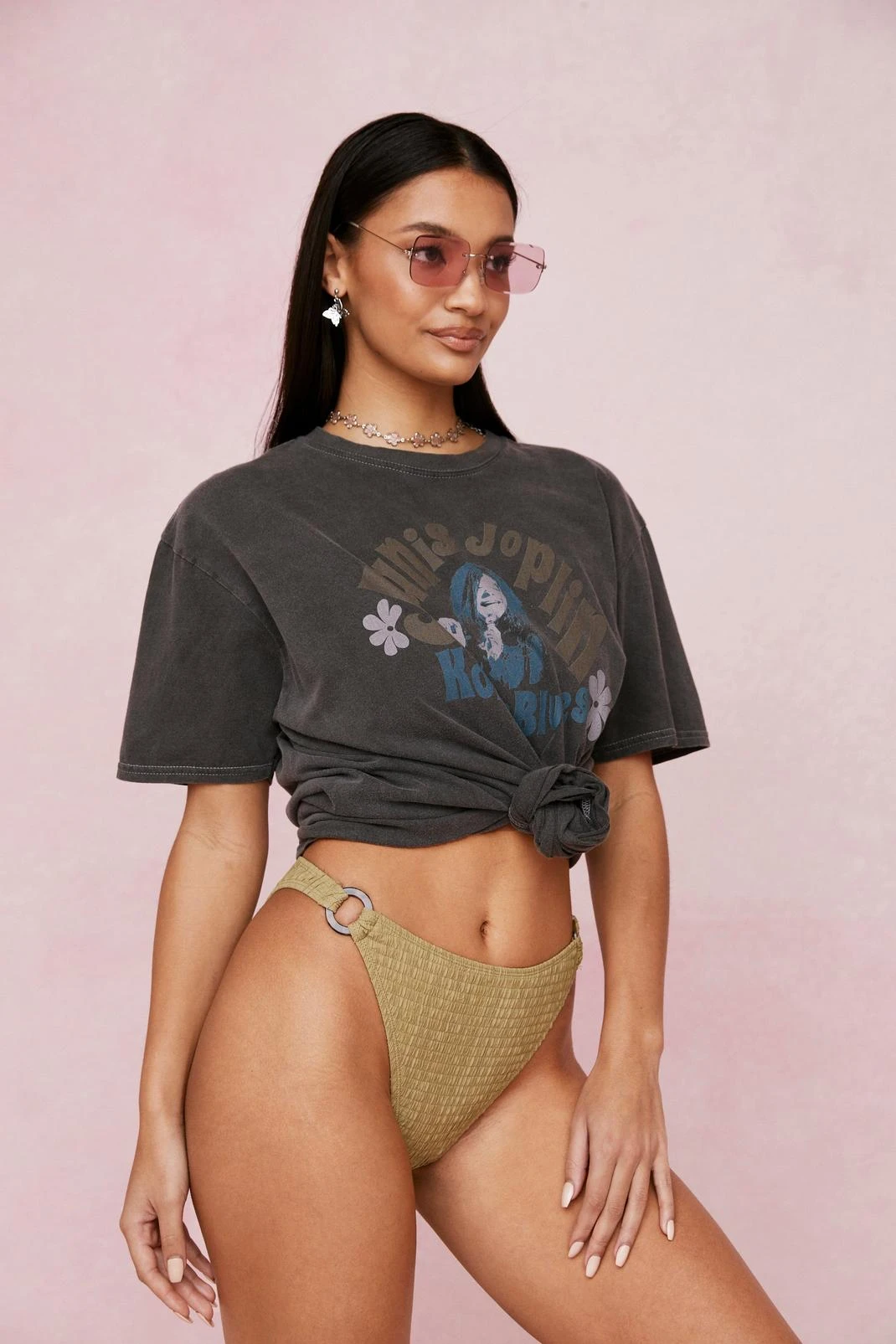 Crinkle O-Ring High Leg Bikini Bottoms - Image 8