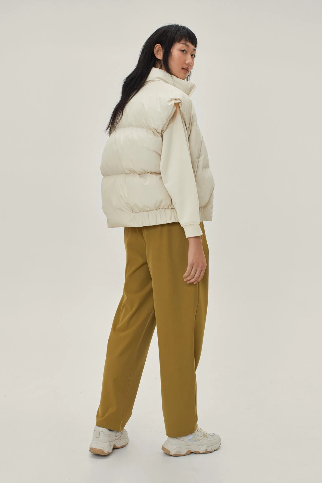 Tailored High Waisted Wide Leg Pants - Image 3