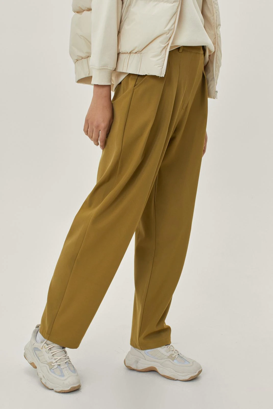 Tailored High Waisted Wide Leg Pants