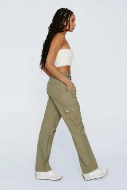 Twill Straight Leg Cargo Pants