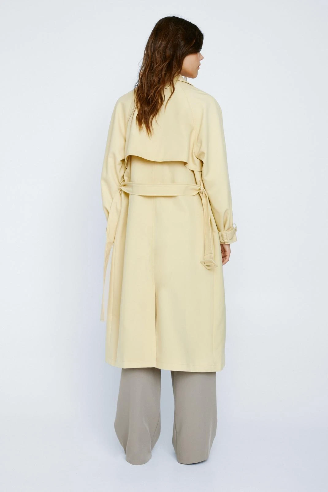 Twill Double Breasted Trench Coat - Image 3