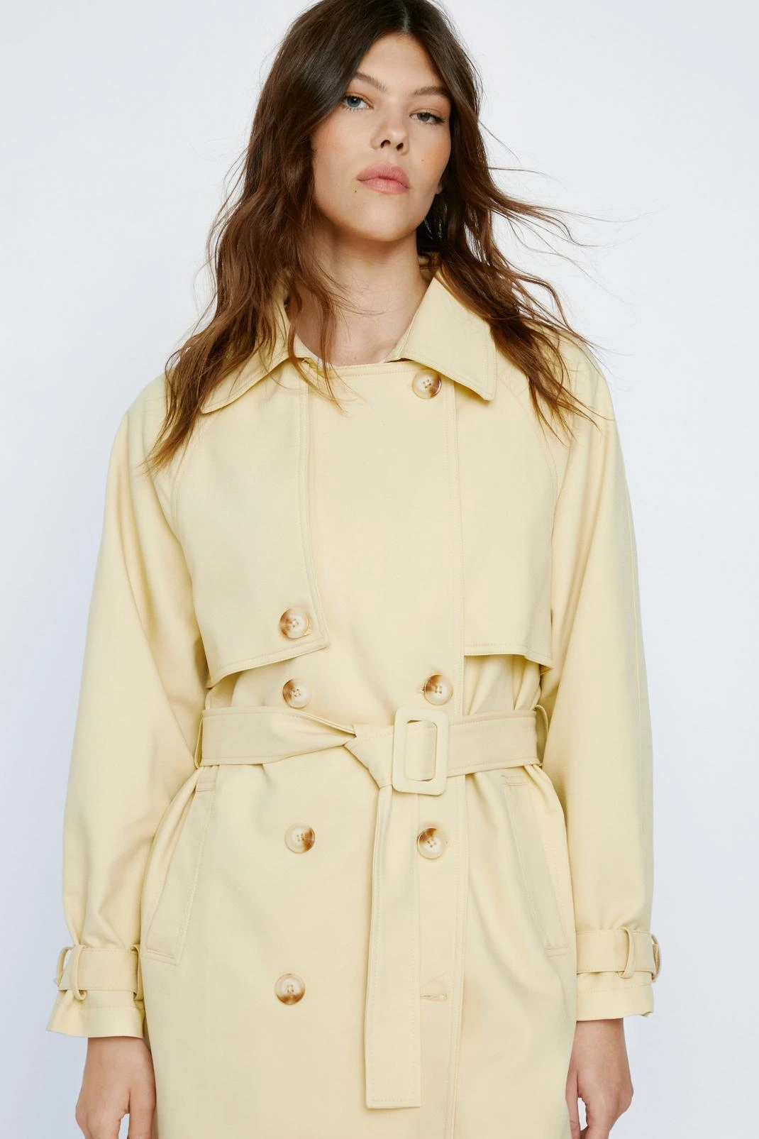 Twill Double Breasted Trench Coat