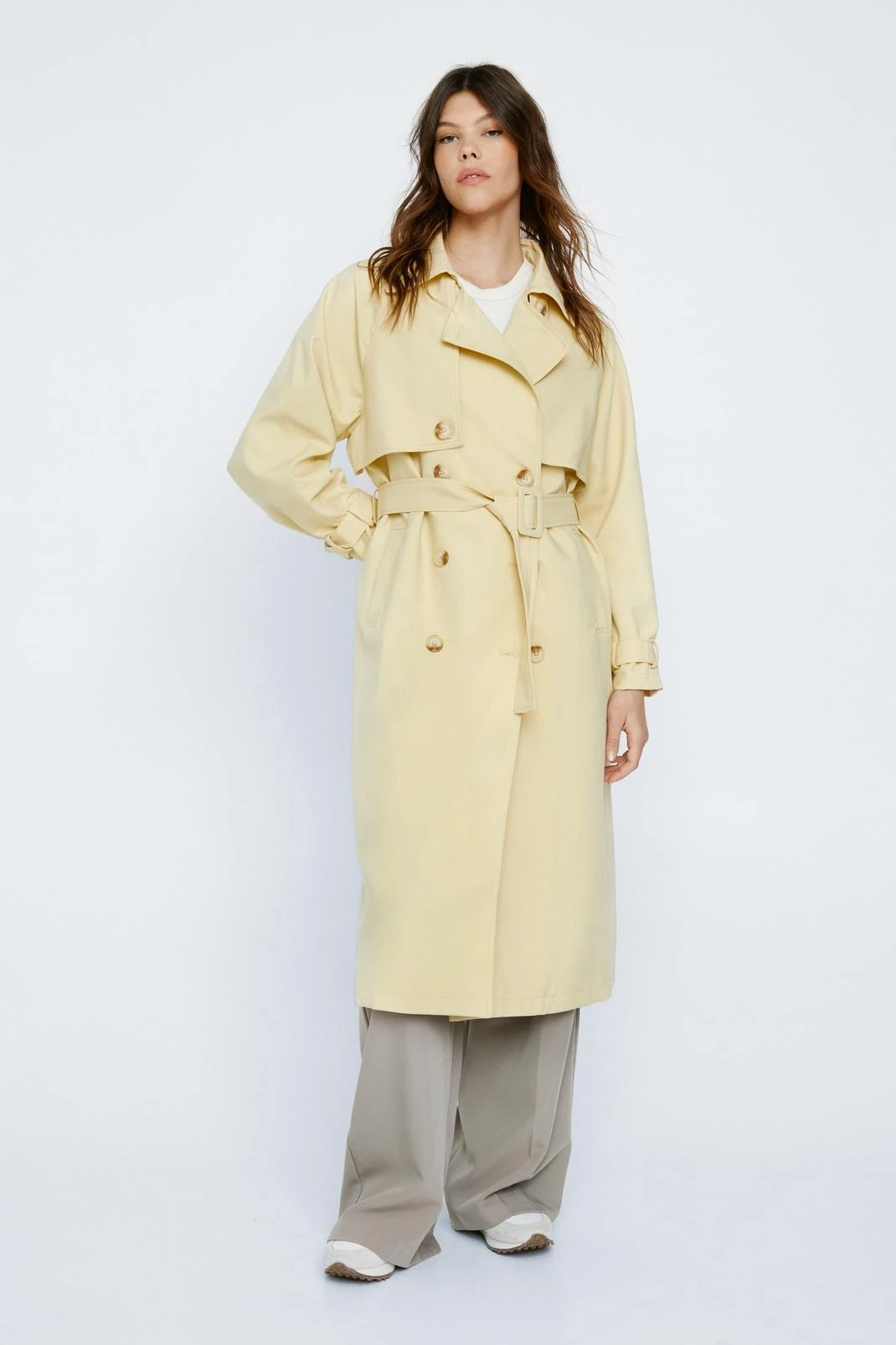 Twill Double Breasted Trench Coat - Image 7