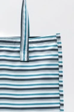 Stripe Oversized Tote Bag -Nasty Gal Sales Store womens light20blue stripe oversized tote bag 2