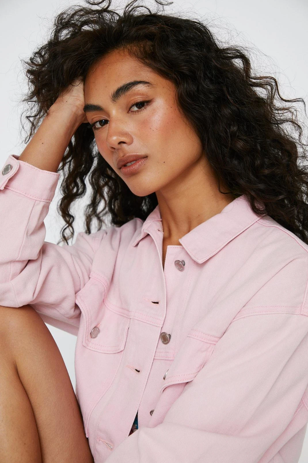 Pocket Front Cropped Denim Jacket 4 Pocket Front Cropped Denim Jacket - Image 2
