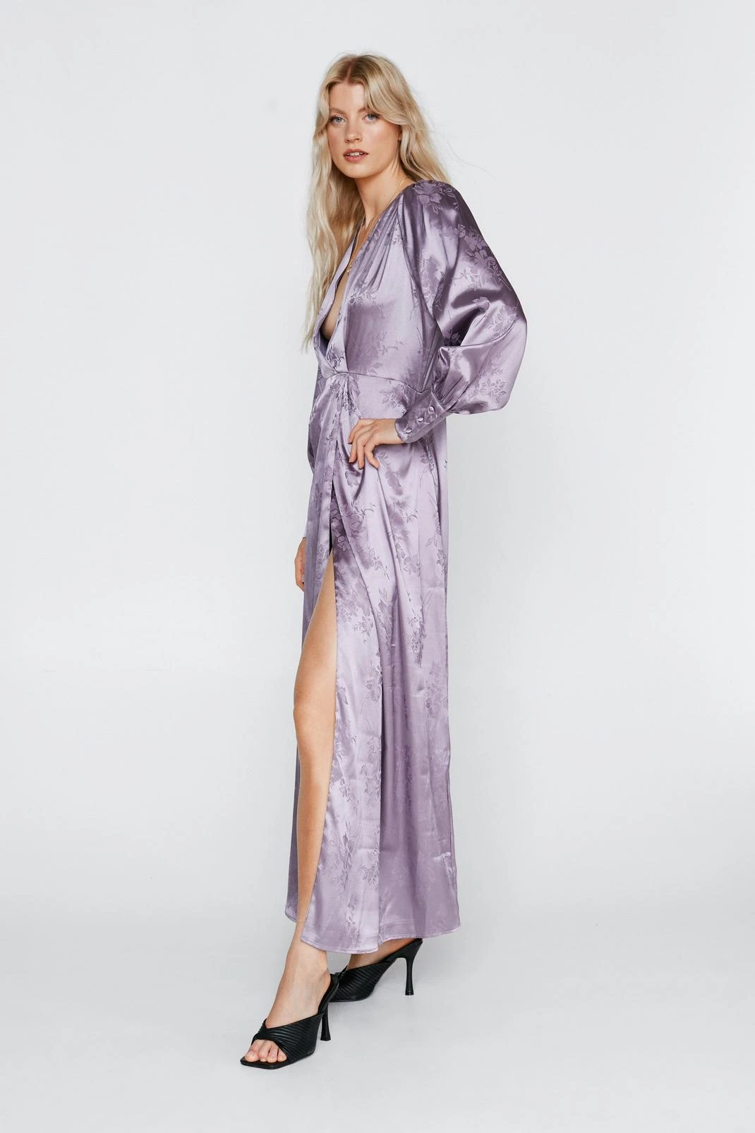 Jacquard Long Sleeve Maxi Dress 7 Jacquard Long Sleeve Maxi Dress - Image 5