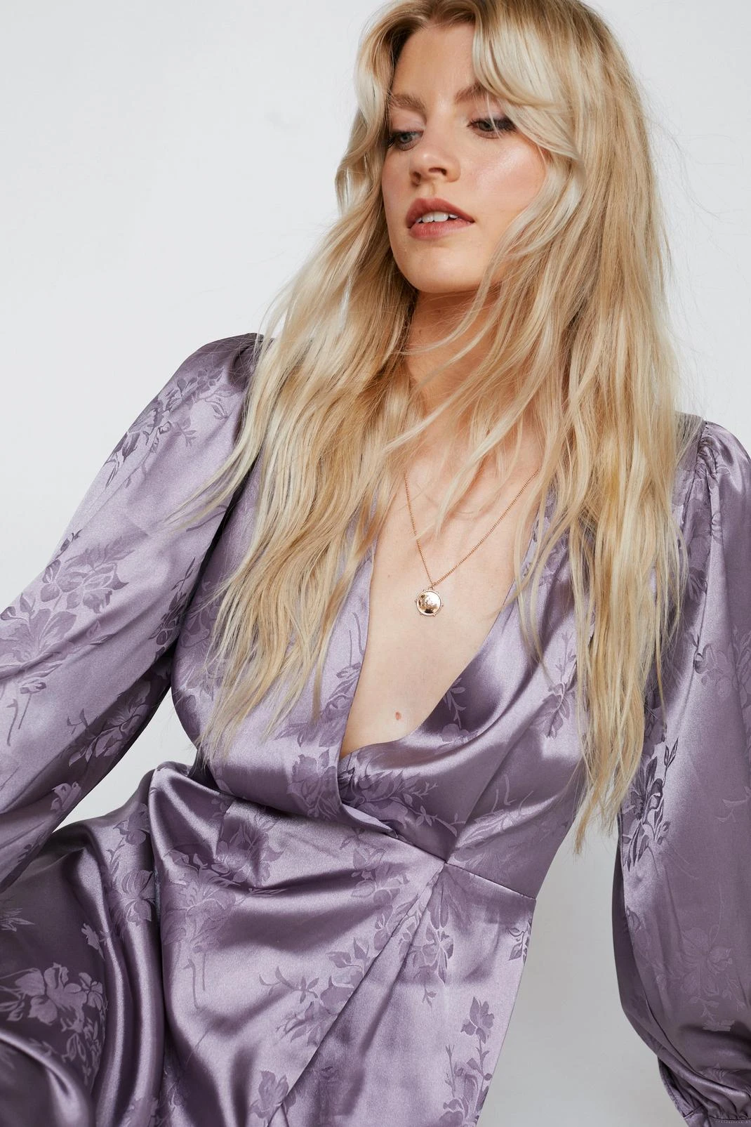 Jacquard Long Sleeve Maxi Dress 6 Jacquard Long Sleeve Maxi Dress - Image 4