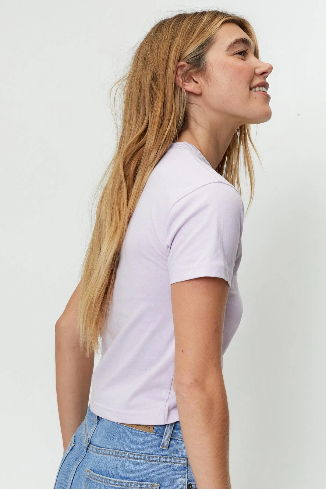 Premium Cotton Crew Neck Short Sleeve Shrunken T-Shirt - Image 3