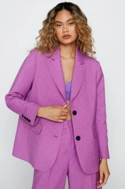 Single Breasted Tailored Two Piece Set Blazer 27 Single Breasted Tailored Two Piece Set Blazer -Nasty Gal Sales Store womens lilac single breasted tailored two piece set blazer 3