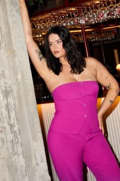 Alternative view of Plus Size Premium Bustier Tailored Jumpsuit