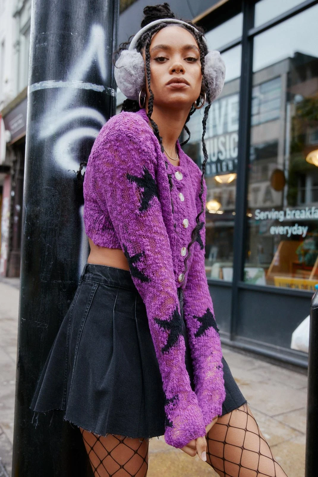 Star Sleeve Knitted Cardigan - Image 5