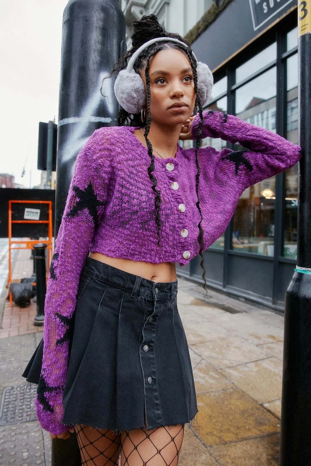 Star Sleeve Knitted Cardigan - Image 4