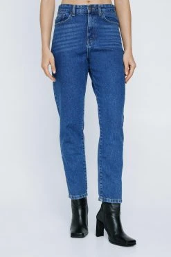 Organic Denim High Waisted Mom Jeans 48 Organic Denim High Waisted Mom Jeans -Nasty Gal Sales Store womens mid20blue organic denim high waisted mom jeans 3