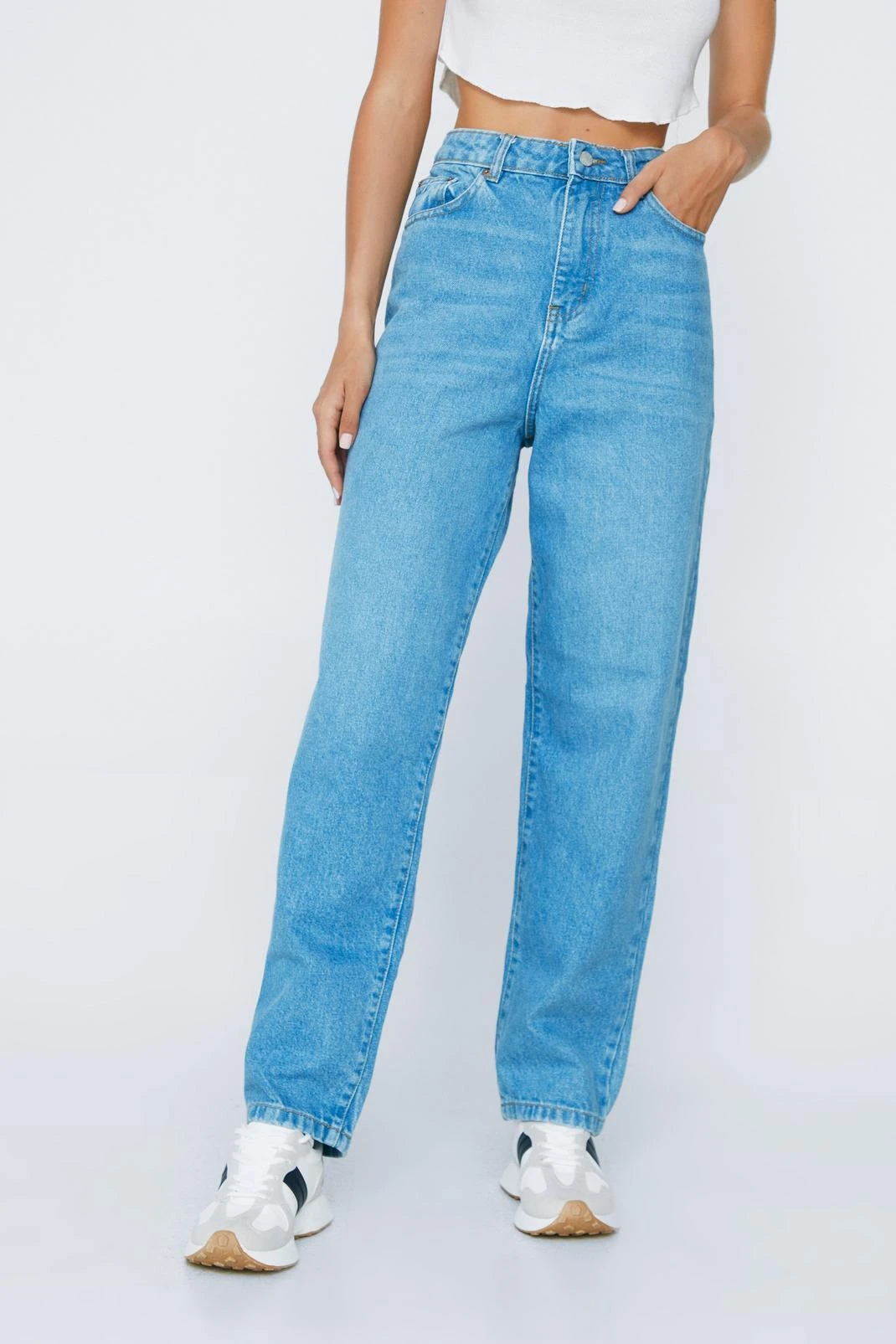 Petite High Waisted Boyfriend Denim Jeans 4 Petite High Waisted Boyfriend Denim Jeans - Image 2
