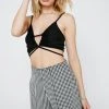 Check Jacquard High Waisted Shorts