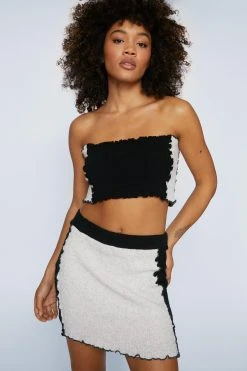 Exposed Seam Knitted Bandeau