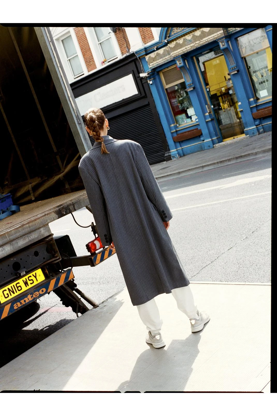 Pinstripe Print Tailored Duster Coat 5 Pinstripe Print Tailored Duster Coat - Image 3