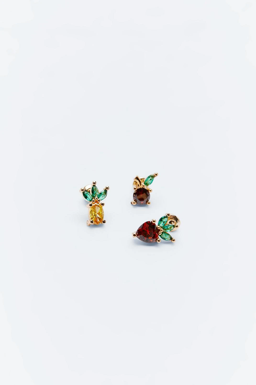 Embellished Fruit 3pc Earring Pack - Image 2