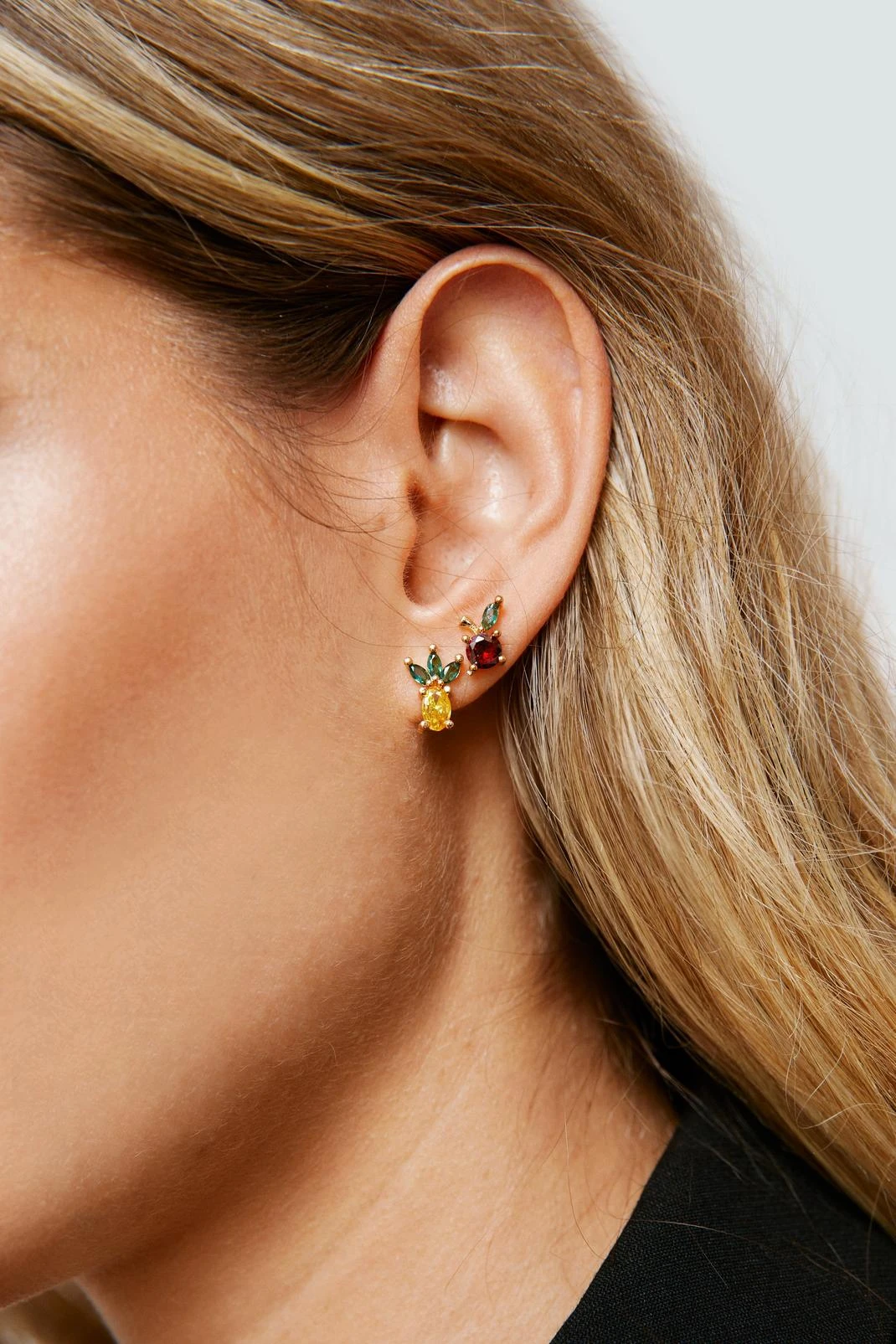 Embellished Fruit 3pc Earring Pack - Image 4