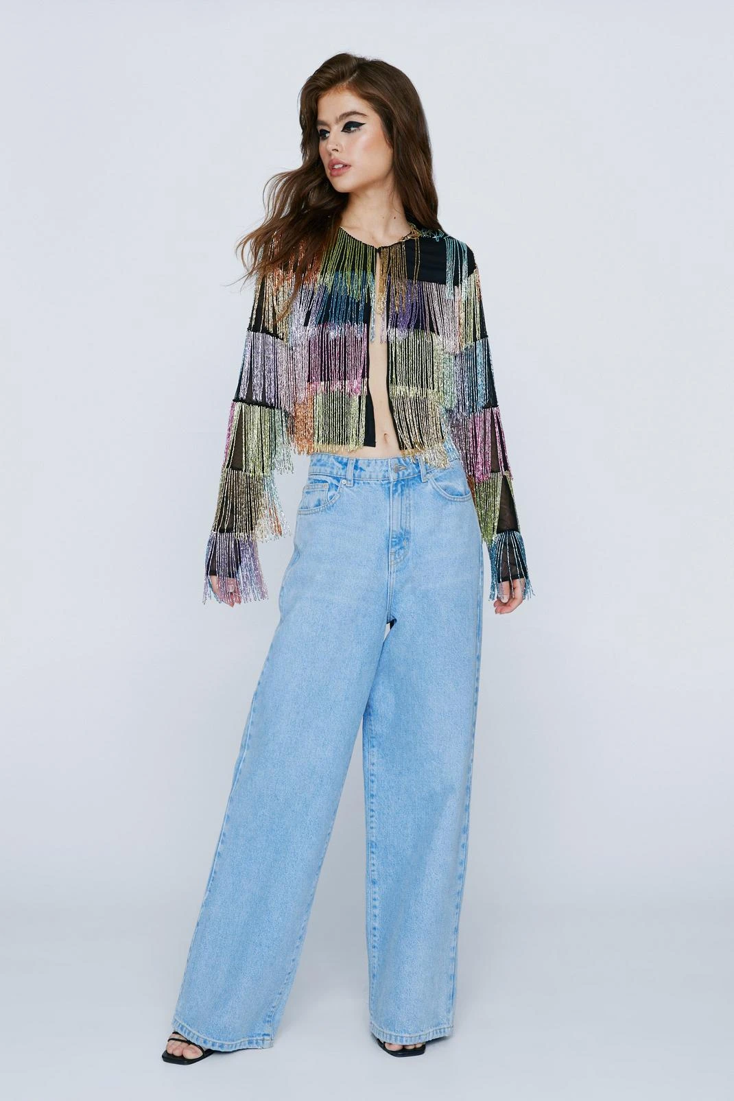 Multi Color Patchwork Beaded Jacket 3 Multi Color Patchwork Beaded Jacket