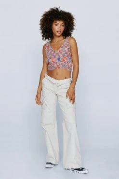 Space Dye Fluffy Crop Top