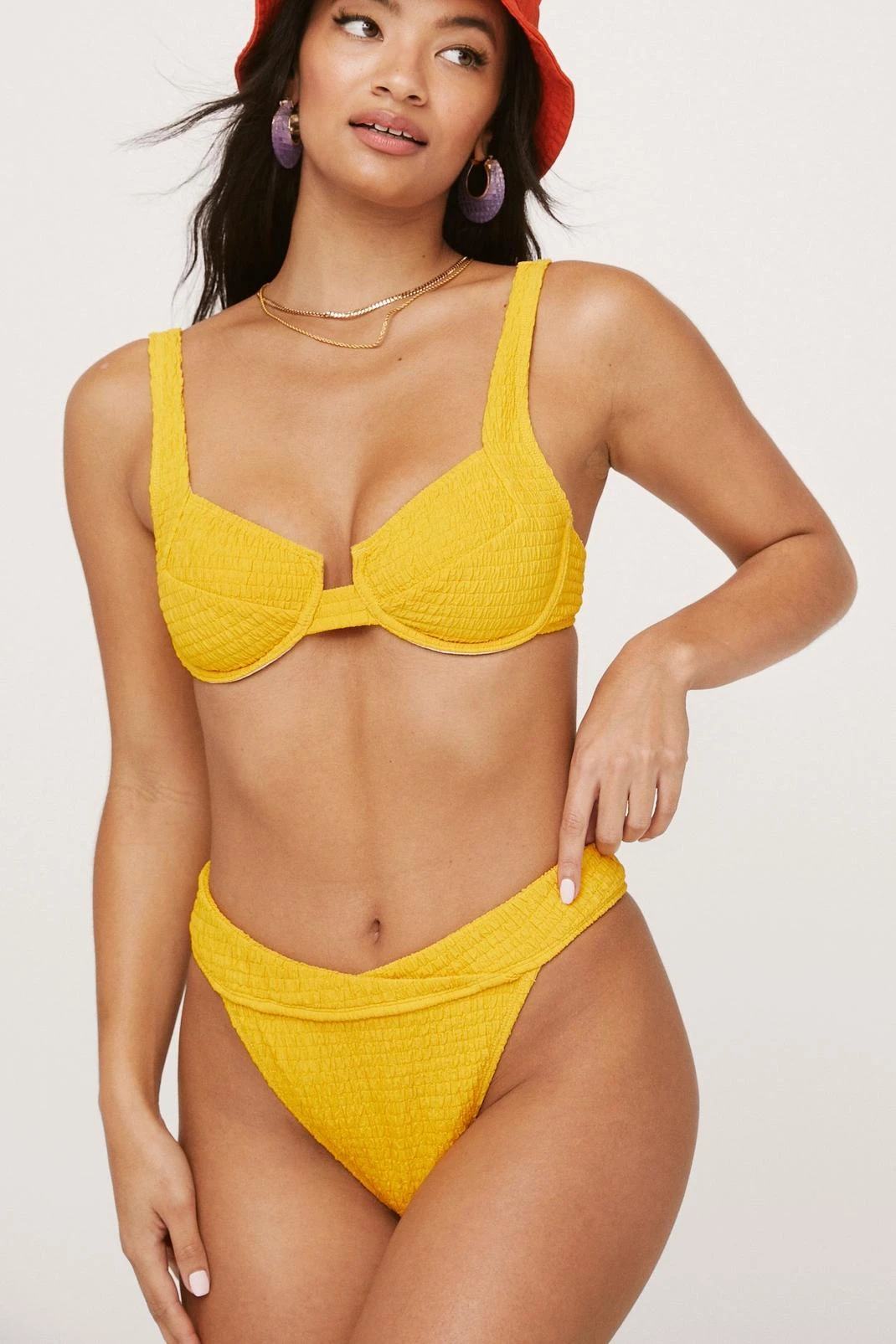 Crinkle Underwire Cut Out Bikini Top 12 Crinkle Underwire Cut Out Bikini Top - Image 10