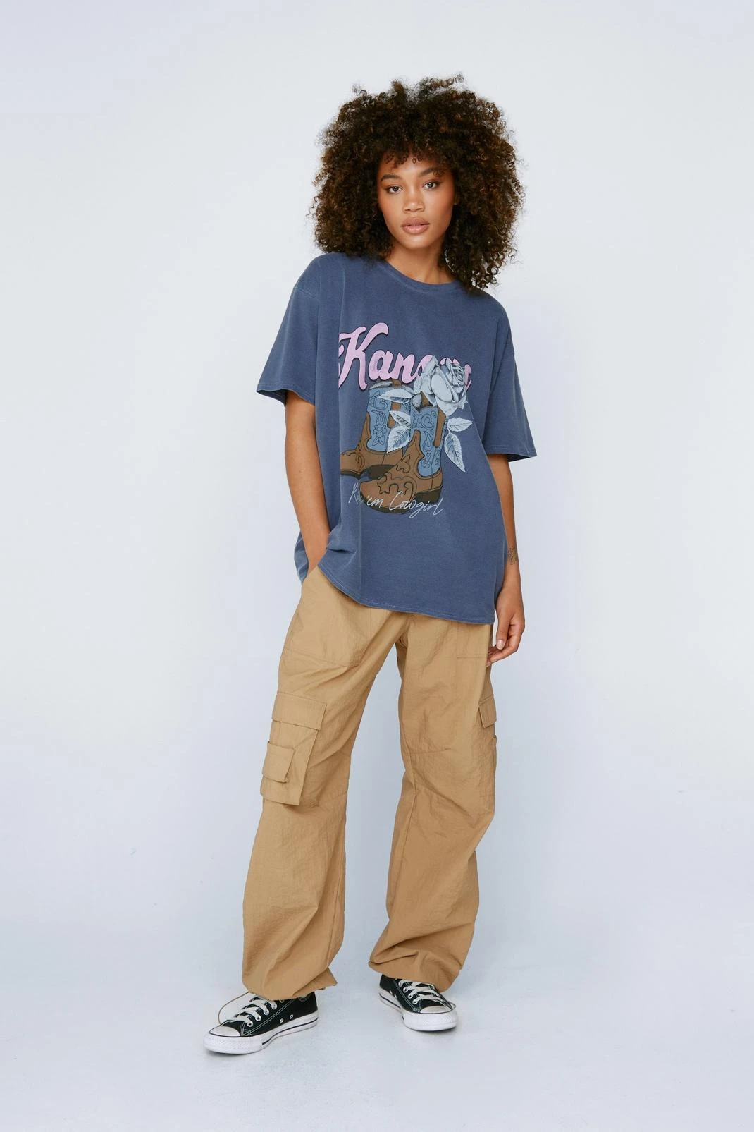 Kansas Cowgirl Washed Graphic T-shirt 3 Kansas Cowgirl Washed Graphic T-shirt