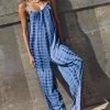 Viscose Tie Dye Tie Ruched Cover Up Jumpsuit