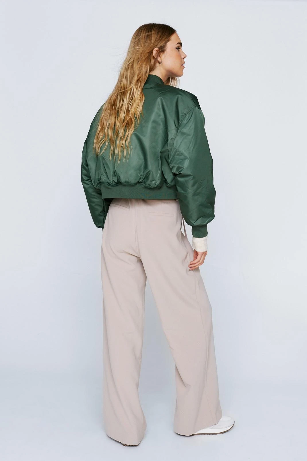 Premium Tailored Belt Detail Wide Leg Pants - Image 3