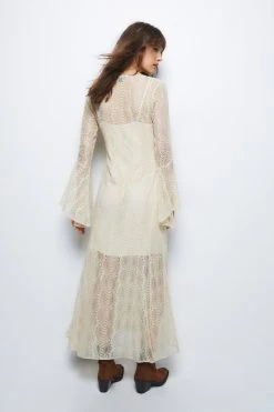 Lace Plunge Maxi Dress 14 Lace Plunge Maxi Dress -Nasty Gal Sales Store womens nude lace plunge maxi dress 2