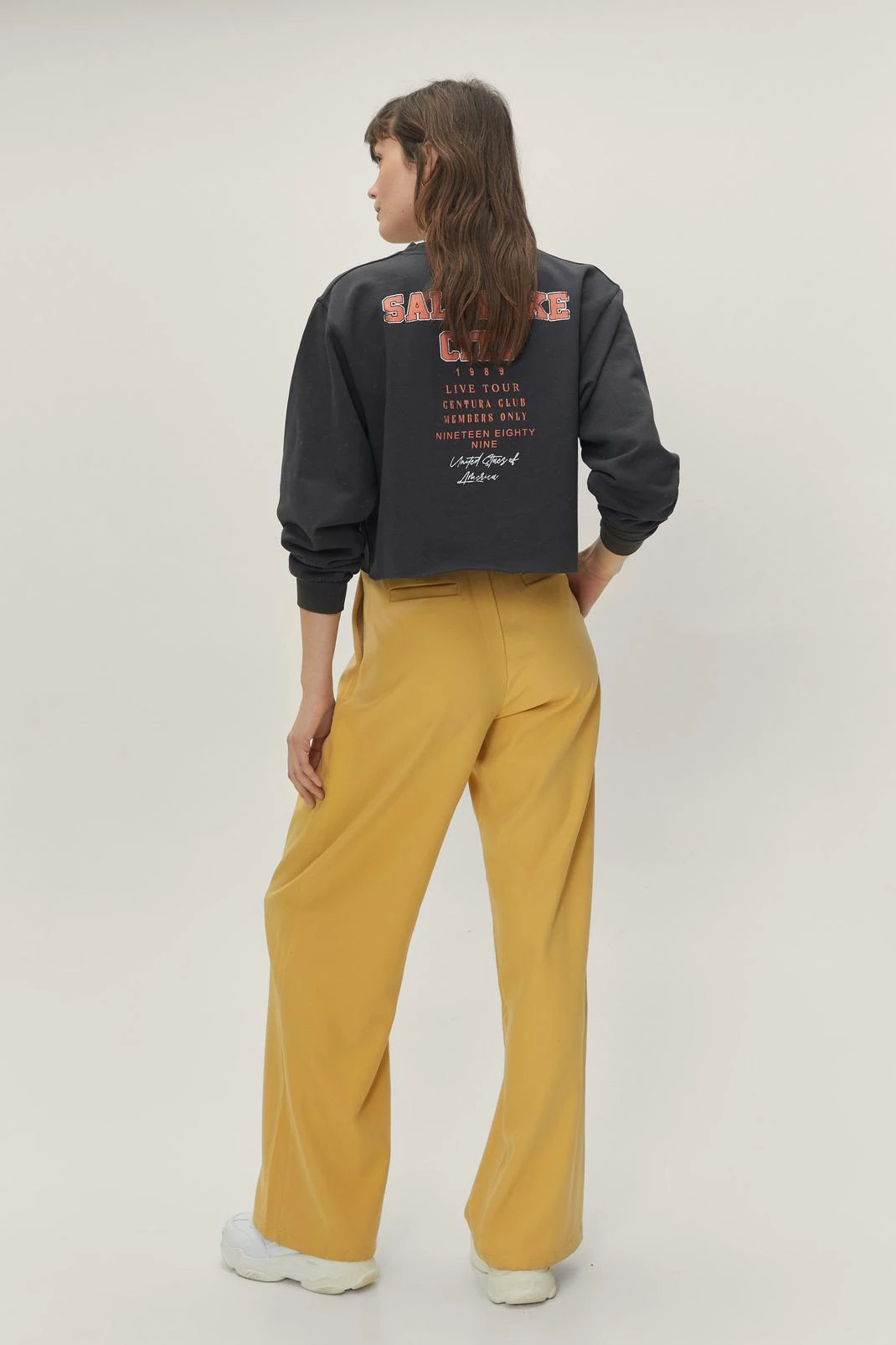 Pleat Front Super Wide Leg Pants - Image 3