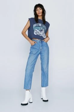 Faux Leather Chunky Heeled Ankle Boots