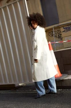 Premium Faux Leather Vinyl Mac Coat -Nasty Gal Sales Store womens off20white premium faux leather vinyl mac coat 2