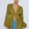 Petite Premium Button Down Maxi Top 1 Petite Premium Button Down Maxi Top -Nasty Gal Sales Store womens olive petite premium button down maxi top
