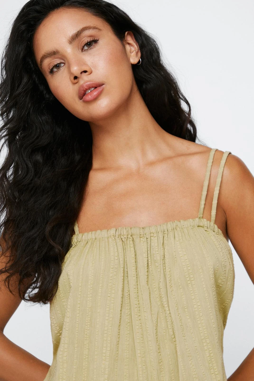 Textured Cotton Tie Back Cover Up Jumpsuit - Image 6