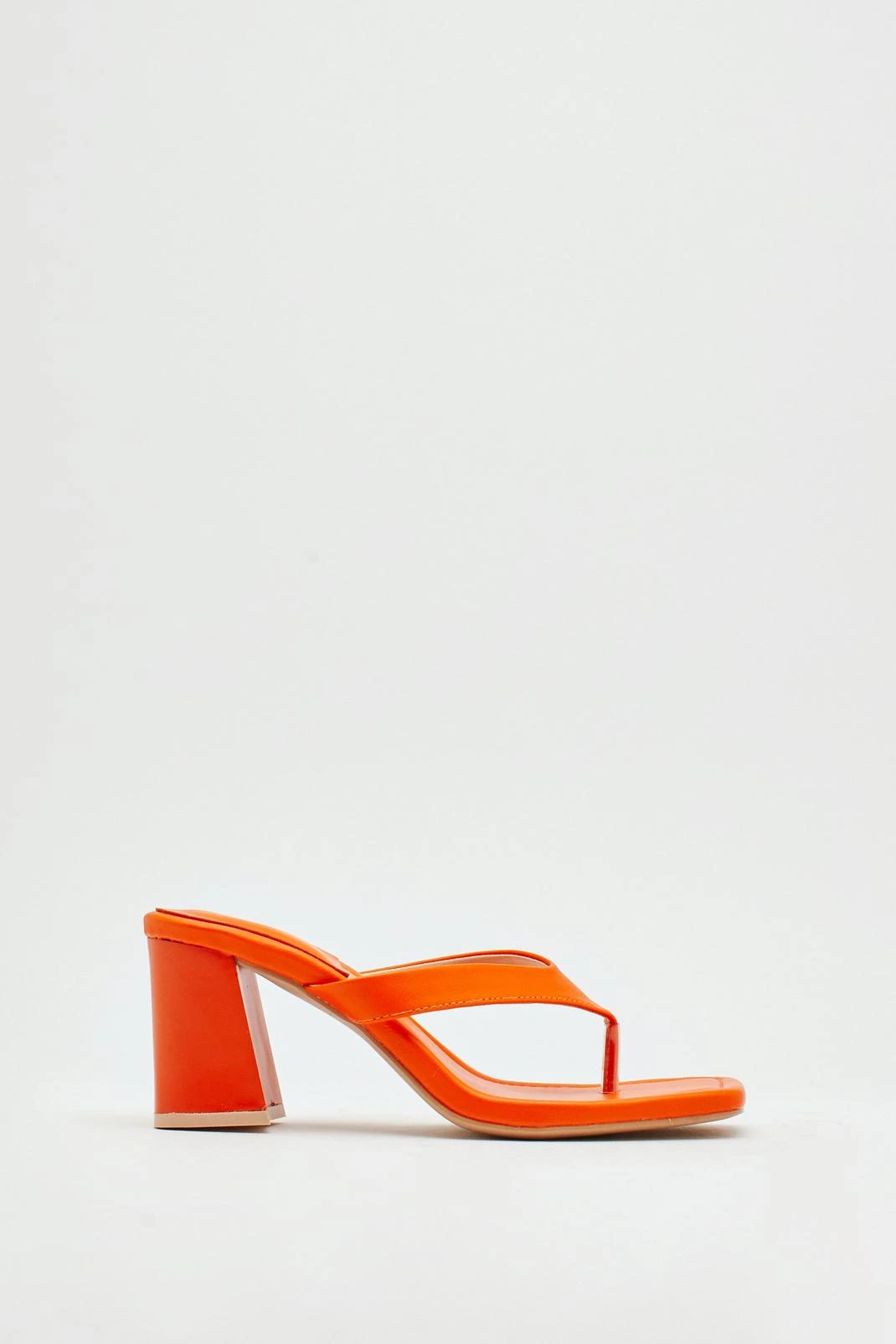 Faux Leather Toe Thong Heels 7 Faux Leather Toe Thong Heels - Image 5