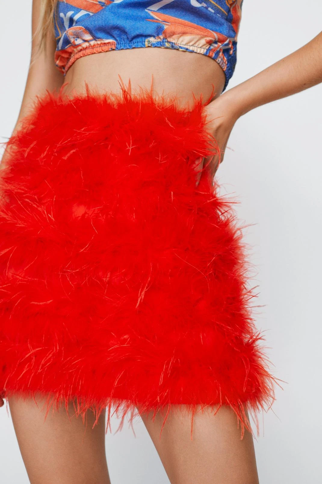 Feather Mini Skirt - Image 12