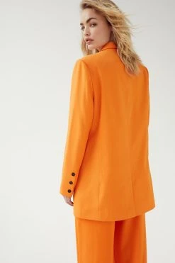 Oversized Twill Single Breasted Blazer 38 Oversized Twill Single Breasted Blazer -Nasty Gal Sales Store womens orange oversized twill single breasted blazer 2