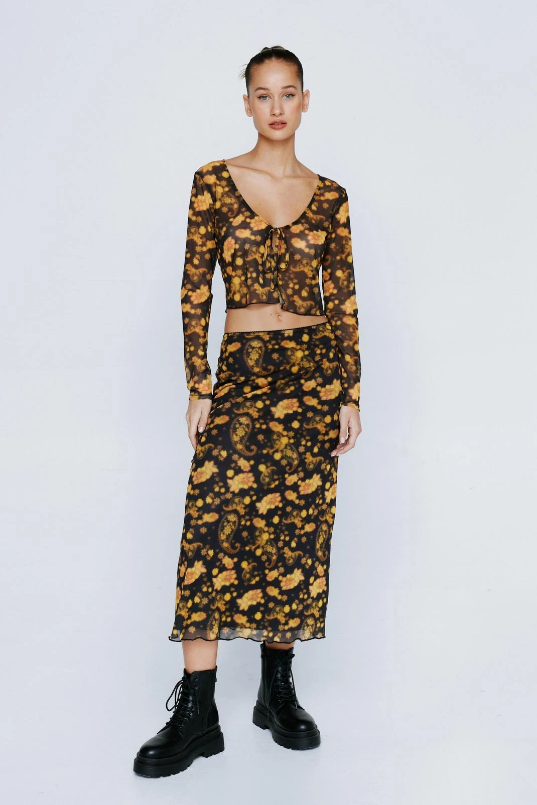Petite Floral Print Maxi Skirt - Image 4