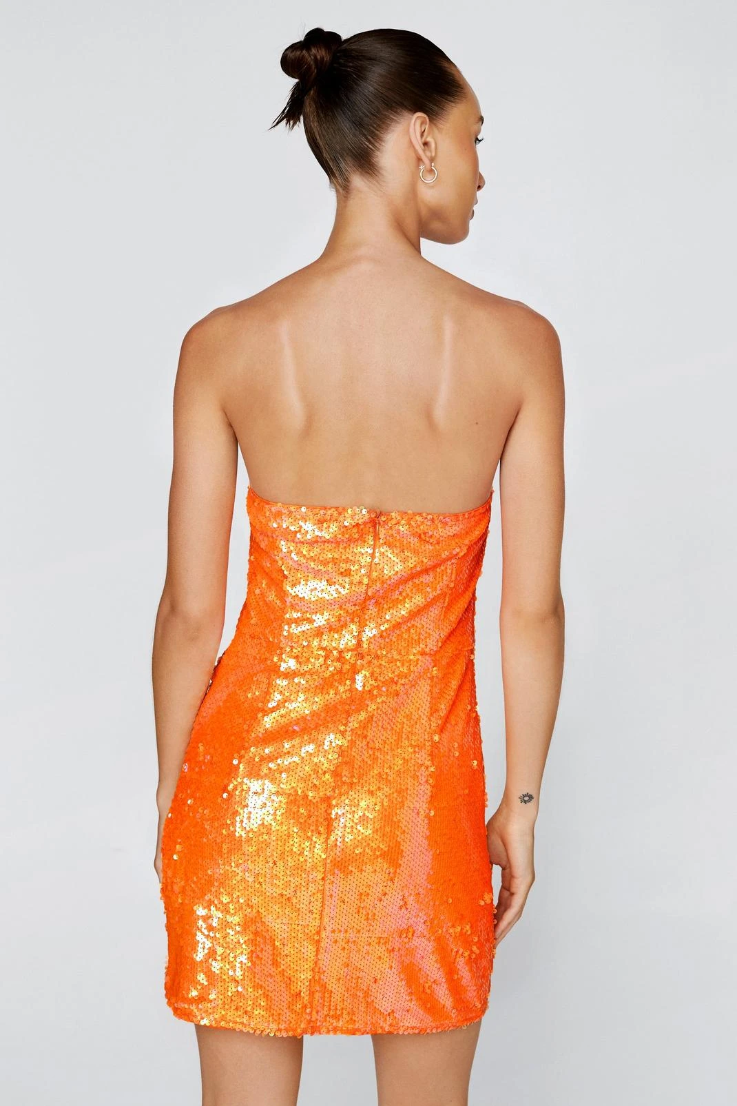 Sequin Tailored Bandeau Mini Dress - Image 6
