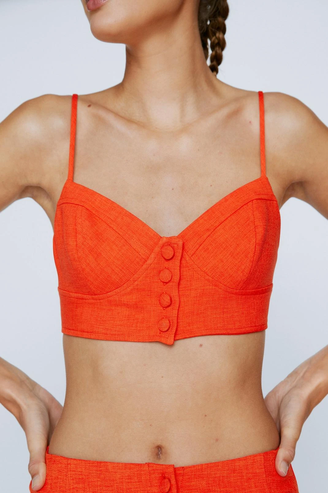 Tailored Button Front Bralette - Image 5