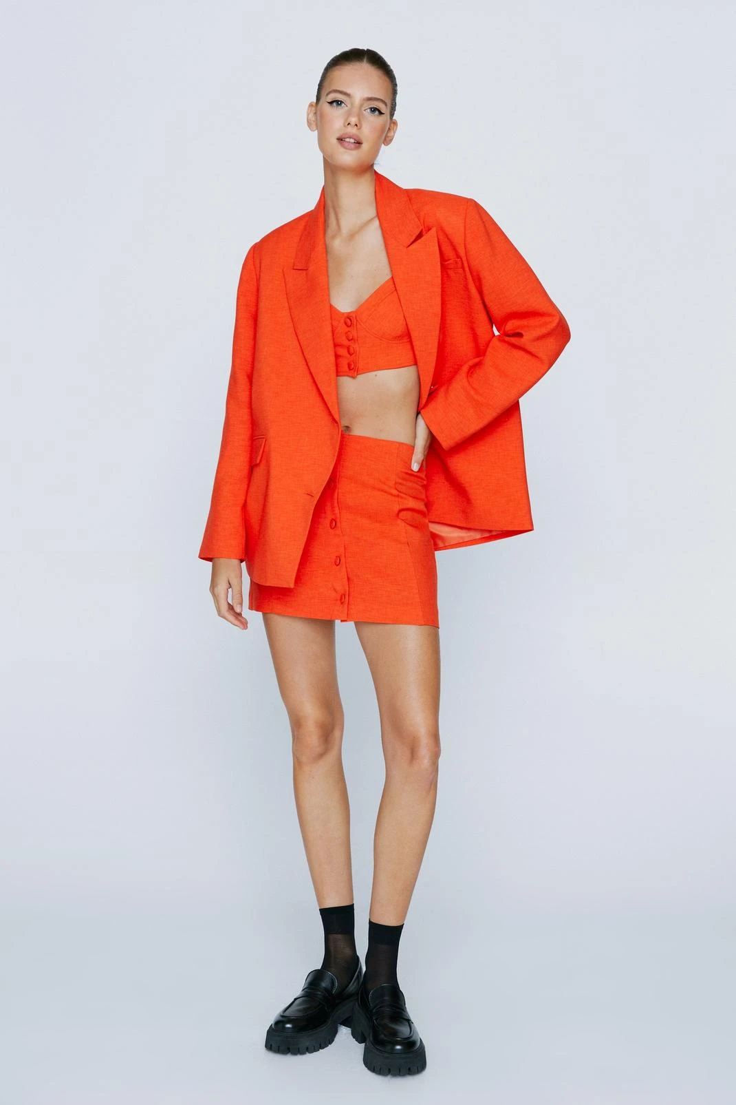 Tailored Button Front Bralette - Image 4