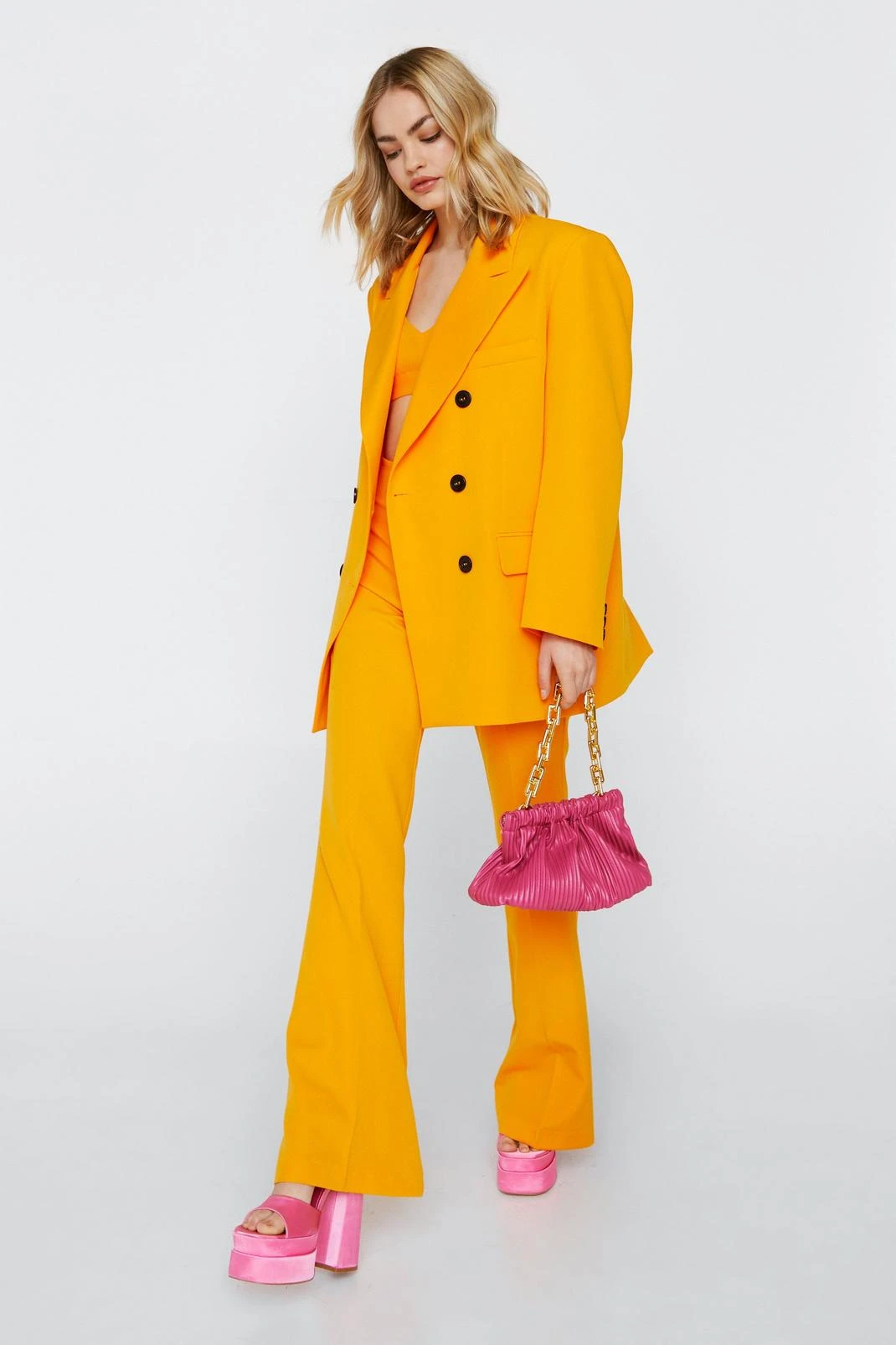 Tailored Oversized Double Breasted Blazer - Image 4