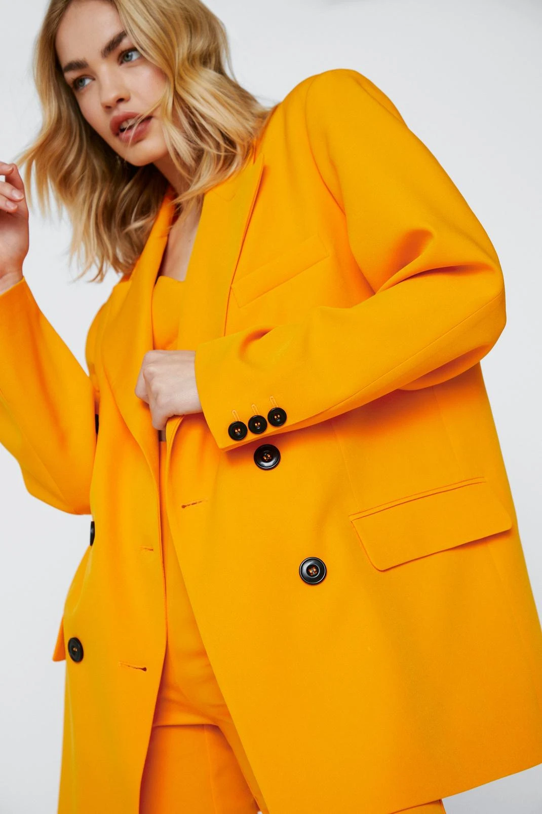 Tailored Oversized Double Breasted Blazer - Image 5