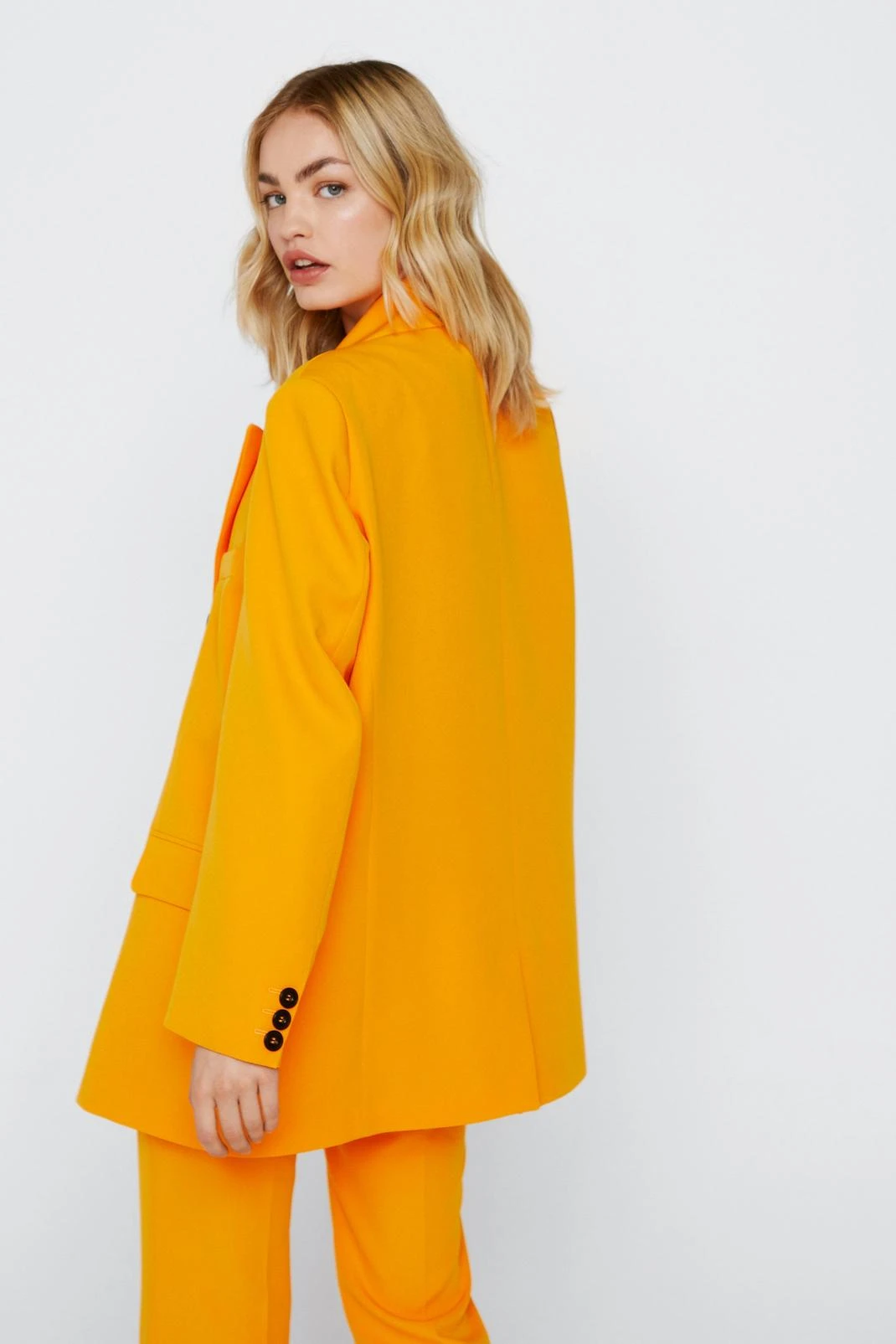 Tailored Oversized Double Breasted Blazer - Image 6