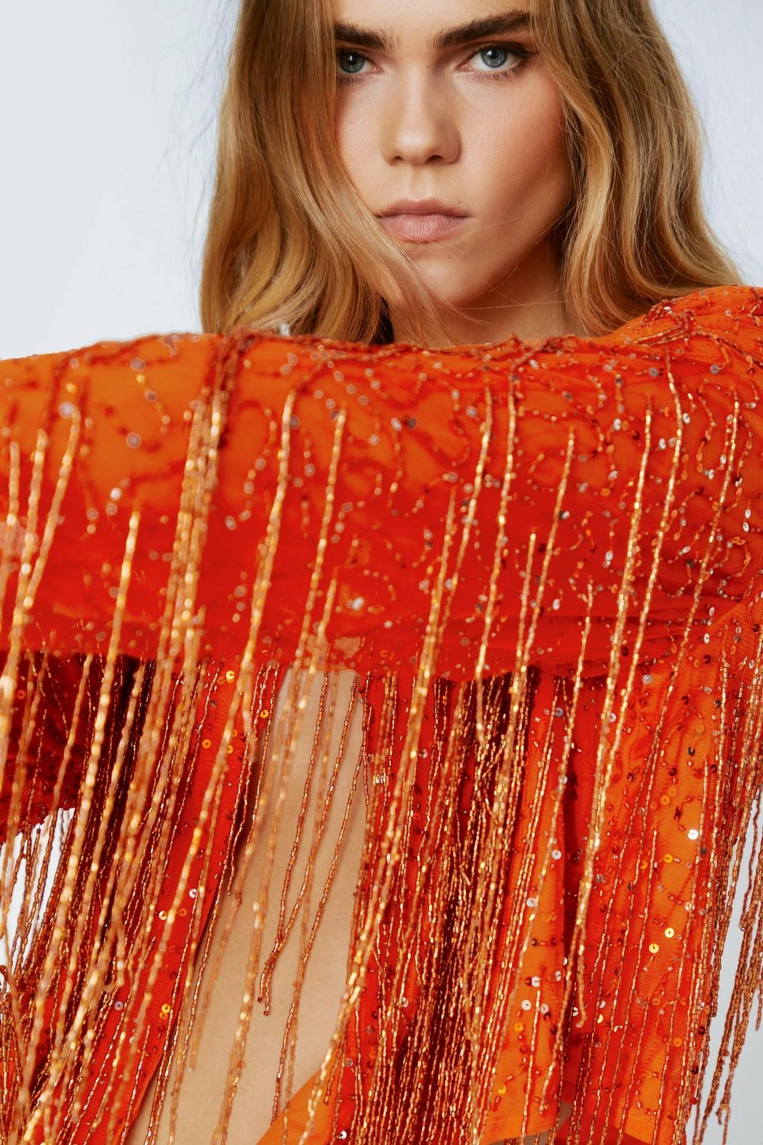 Tassel Beaded Fringe Embellished Jacket - Image 2